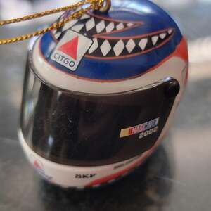 Unmarked NASCAR Racing Helmet Ornament Small Multicolor 2002 CITGO Christmas